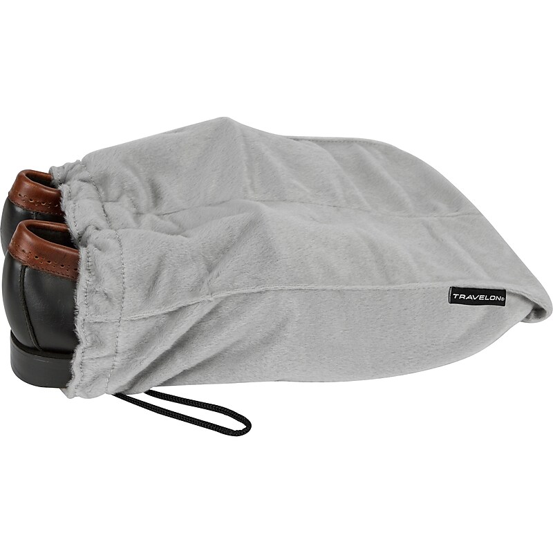 Travelon Polyester Shoe Bags, Gray, 2.25"H (22235-500) image 1