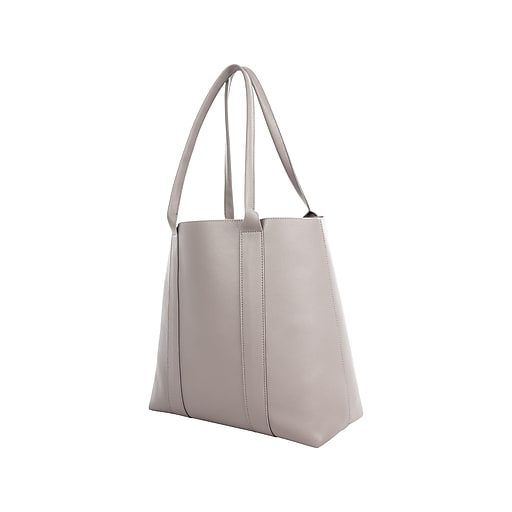 Shop Staples for Bugatti Gray Vegan Leather Tote Bag, Medium (LBG5053BS ...