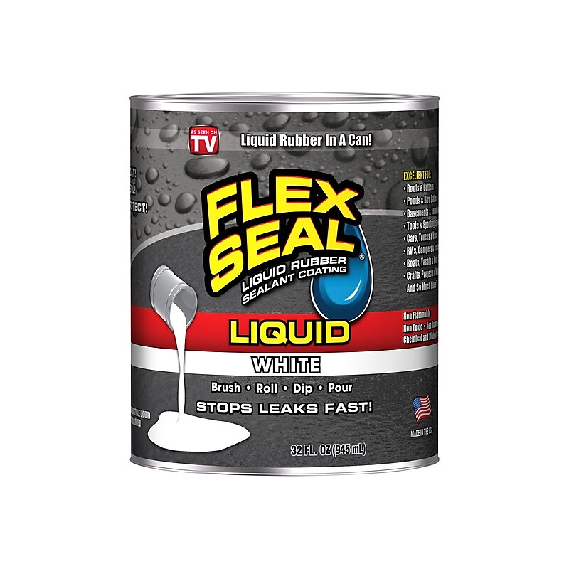 Flex Seal Liquid Rubber, 32 Fl. Oz., White (LFSBLKR32) image 1