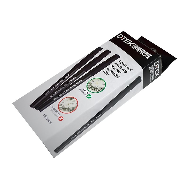 CONTROLTEK DTEK Counterfeit Pen, Black, Dozen (560507) image 1