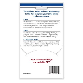 ComplyRight FAST FILE Card for 10 Users, E-File for PC and MAC (FASTFILE10)
