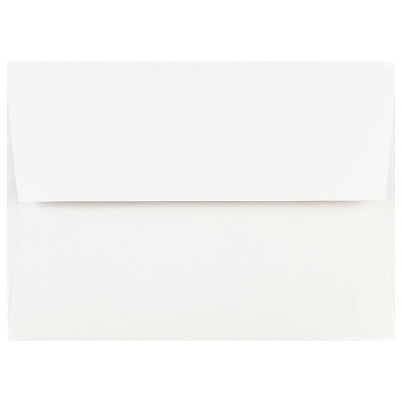 JAM PAPER Gummed A7 Invitation Envelopes, 5 1/4" x 7 1/4", White, 50/Pack (73767I) image 1