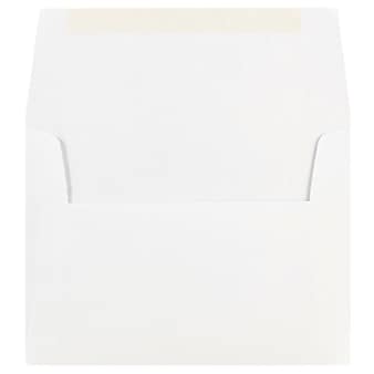 JAM Paper® Gummed A7 Invitation Envelopes, 5 1/4" x 7 1/4", White, 250/Box (73767H)