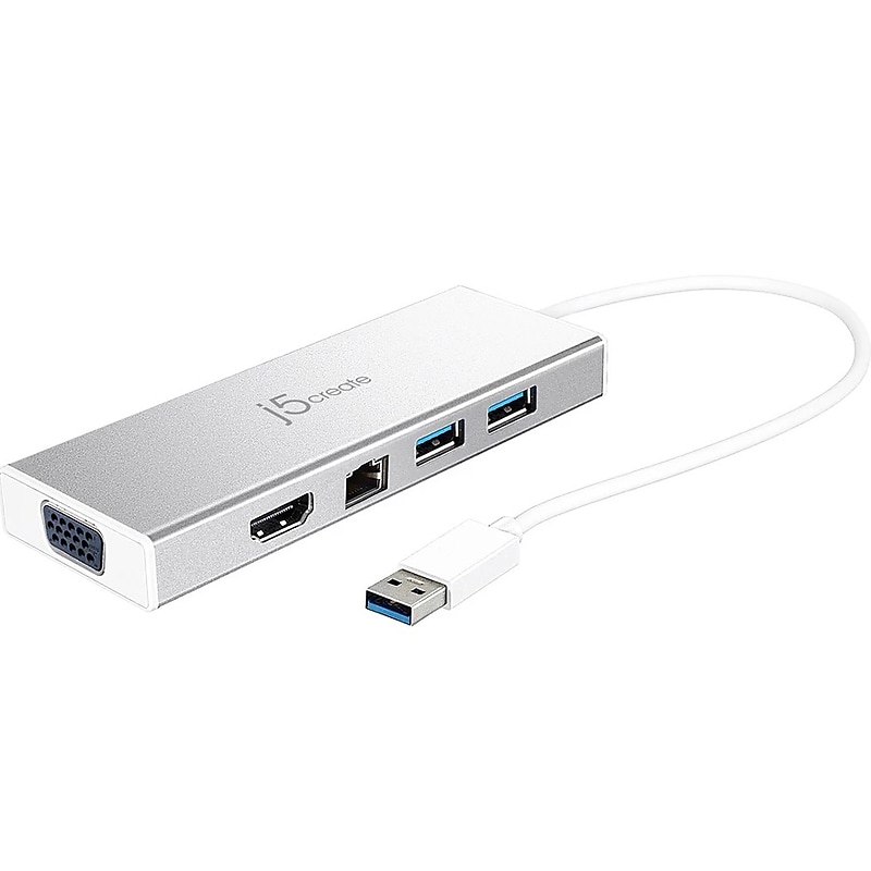 j5create Dual Monitor Docking Station for PC/Mac, Multicolored (JUD380) image 1