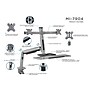 Mount-It! Sit Stand Desk Mount Workstation, Dual Monitor Standing Desk Converter, Full Motion Arm, Height Adjustable (MI-7904)~#|#~sp7038270_sc7