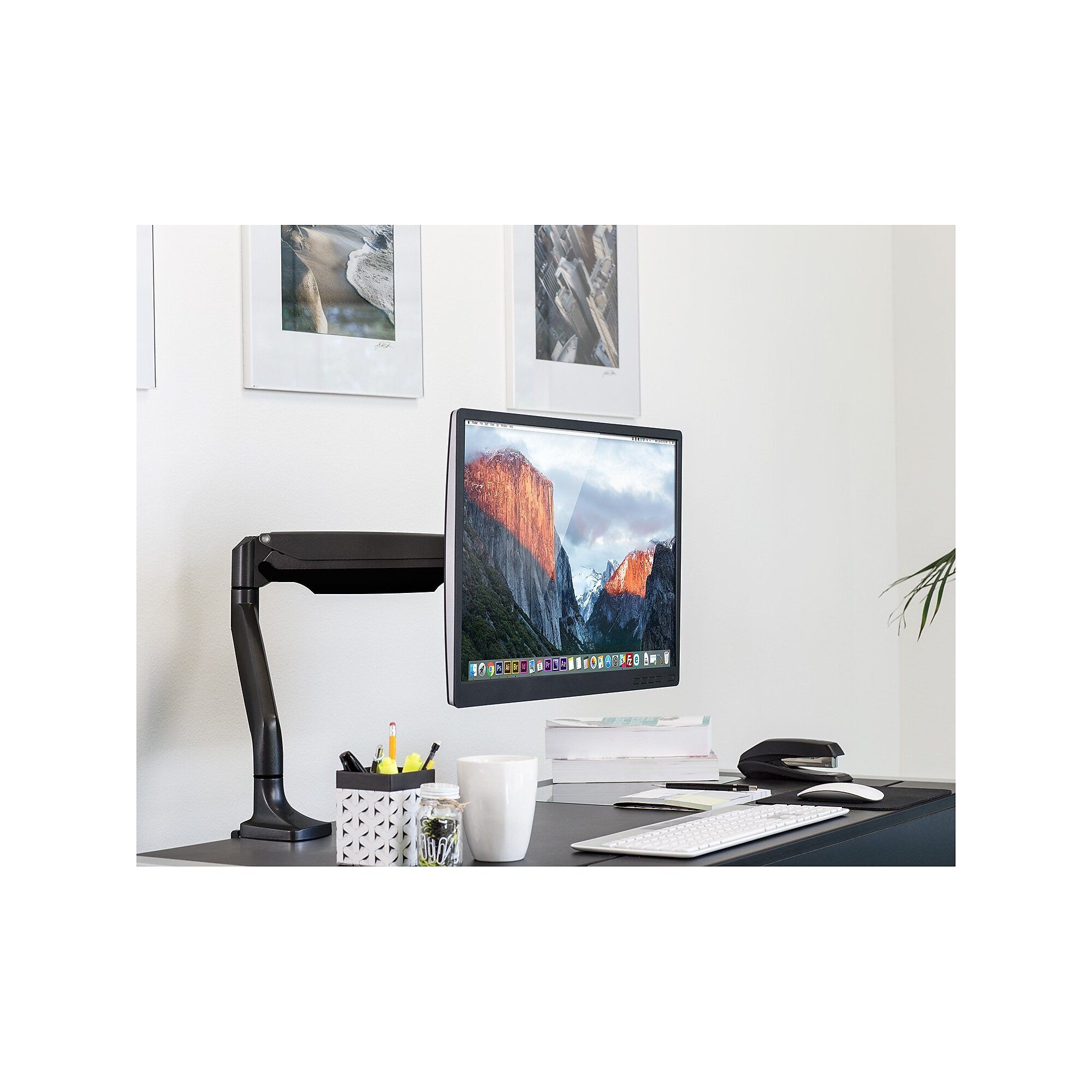 Mount-It! Adjustable Single Arm Desk Mount, Up to 32″ Monitor, Black (MI-1771B) Sansujyuku sansujyuku.com
