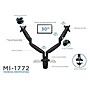 Mount-It! Height Adjustable Dual Monitor Desk Mount Arms for 13" to 32" Monitors, Black (MI-1772-BLACK)~#|#~sp7038476_sc7