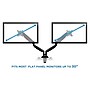 Mount-It! Height Adjustable Dual Monitor Desk Mount Arms for 13" to 32" Monitors, Black (MI-1772-BLACK)~#|#~sp7038477_sc7