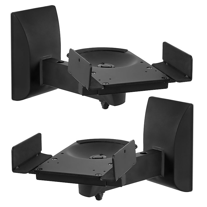 Mount-It! Speaker Wall Mounts with Sliding Clamps, Black, 2/Pack (MI-SB37) image 1