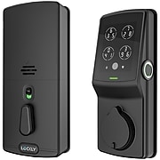 Lockly PGD 728F MB Secure Plus Commercial Smart Deadbolt Door Lock with Fingerprint Access & Touchscreen Lockset, Matte Black