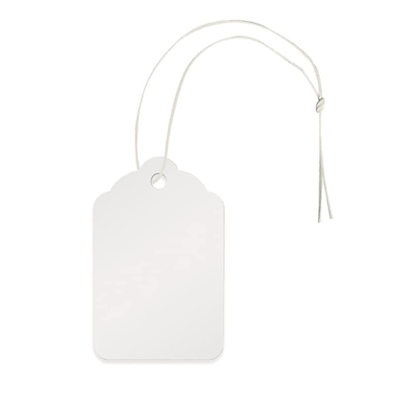 Nahanco 1 1/2" Blank Merchandise Tag, White, 1000/Pack (4S) image 1