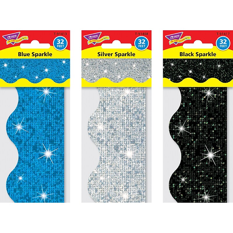 TREND Enterprises, Inc. Terrific Trimmers 39" x 2.25" Borders, Sparkle 10/Pack (T09213) image 1