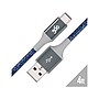 360 Electrical Braided USB C USB A 4" Cable, Navy (360654-NV)~#|#~sp70516887_sc7