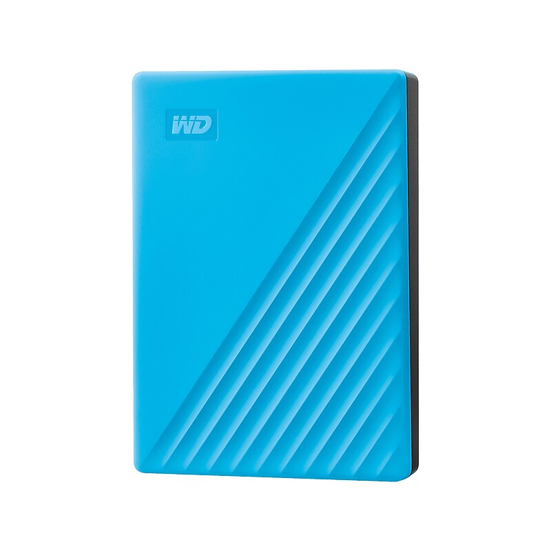 WD My Passport 4TB USB 3.2 Gen 1 External Hard Drive, Sky (WDBPKJ0040BBL-WESN) image 1