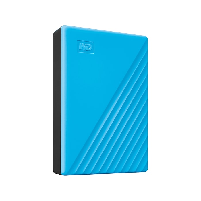 WD My Passport 4TB USB 3.2 Gen 1 External Hard Drive, Sky
