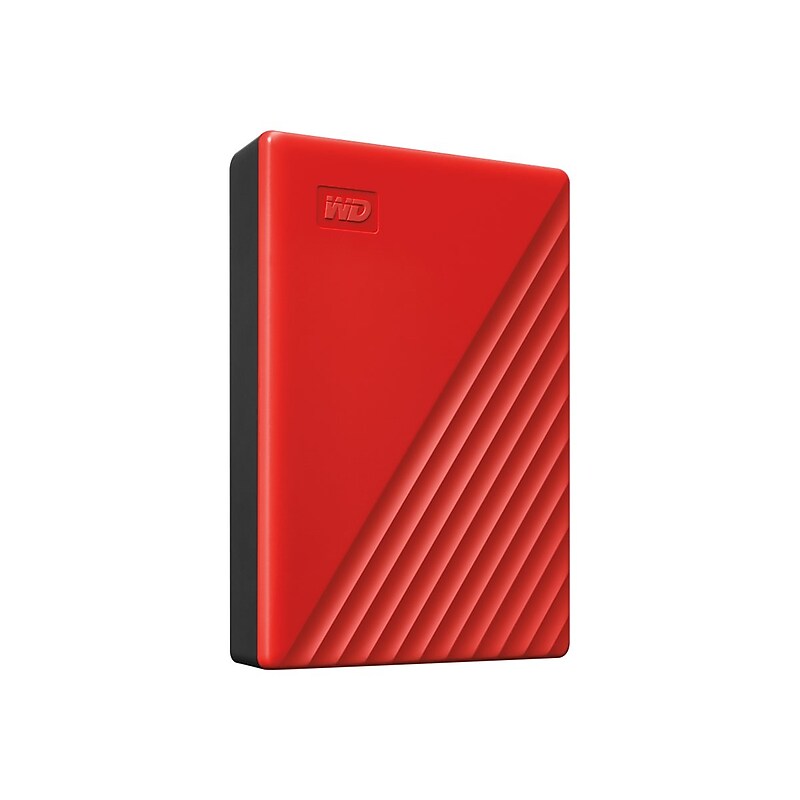 WD My Passport 4TB USB 3.2 Gen 1 External Hard Drive, Red (WDBPKJ0040BRD-WESN) image 1
