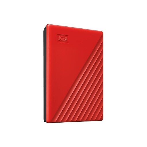 WD My Passport 2TB USB 3.2 Gen 1 External Hard Drive, Red