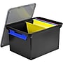 Storex Letter/Legal Portable File Tote Storage Box With Locking Handle,  Letter/Legal Size, Black (STX61543U01C)~#|#~sp70795888_sc7