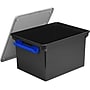 Storex Letter/Legal Portable File Tote Storage Box With Locking Handle,  Letter/Legal Size, Black (STX61543U01C)~#|#~sp70795889_sc7