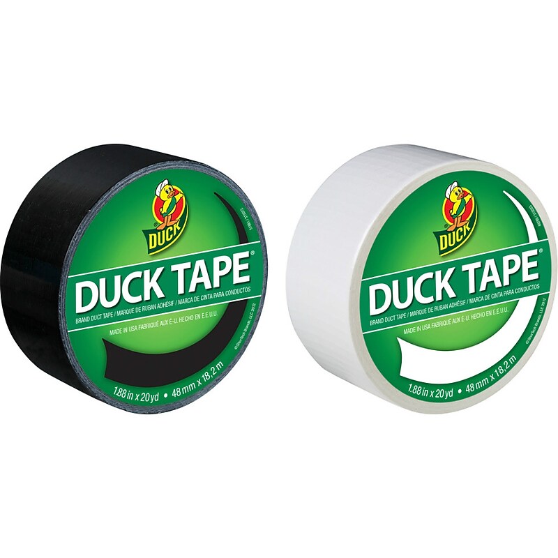Duck Heavy Duty Duct Tape, 1.88" x 20 Yds., Assorted Colors, 2 Rolls/Pack (DUCKBW2PK-STP) image 1