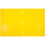 JAM Paper Heavy Duty 3 Hole Punch Two-Pocket Plastic Folders, Yellow, 6/Pack (383HHPYEB)~#|#~sp71001440_sc7