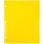 JAM Paper Heavy Duty 3 Hole Punch Two-Pocket Plastic Folders, Yellow, 6/Pack (383HHPYEB)~#|#~sp71001443_sc7