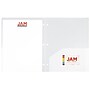 JAM Paper Heavy Duty 3-Hole Punched 2-Pocket Folder, Clear, 6/Pack (383HHPclb)~#|#~sp71001446_sc7