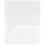 JAM Paper Heavy Duty 3-Hole Punched 2-Pocket Folder, Clear, 6/Pack (383HHPclb)~#|#~sp71001448_sc7