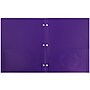 JAM Paper Heavy Duty 3 Hole Punch Two-Pocket Plastic Folders, Purple, 6/Pack (383HHPPUB)~#|#~sp71001455_sc7