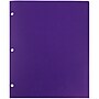 JAM Paper Heavy Duty 3 Hole Punch Two-Pocket Plastic Folders, Purple, 6/Pack (383HHPPUB)~#|#~sp71001458_sc7