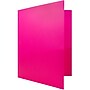 JAM Paper Heavy Duty 3 Hole Punch Two-Pocket Plastic Folders, Fuchsia Pink, 6/Pack (383HHPFUB)~#|#~sp71001477_sc7