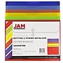 JAM Paper Standard Plastic Filing Envelope, Letter, Assorted Colors, 6/Pack (218B1RGBOYP)~#|#~sp71001484_sc7