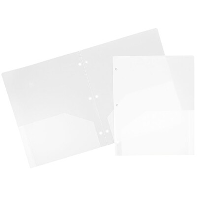 36-Pack Green 3-Hole Punch Plastic Folders With Pockets – For School, Office & Binders - View #9