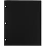 JAM Paper Heavy Duty 3 Hole Punch Two-Pocket Plastic Folders, Black, 108/Pack (383HHPBUA)~#|#~sp71001548_sc7