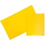 JAM Paper Heavy Duty 2-Pocket Plastic Folders, Yellow, 6/Pack (383HYED)~#|#~sp71001587_sc7