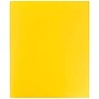 JAM Paper Heavy Duty 2-Pocket Plastic Folders, Yellow, 6/Pack (383HYED)~#|#~sp71001590_sc7