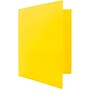 JAM Paper Heavy Duty 2-Pocket Plastic Folders, Yellow, 6/Pack (383HYED)~#|#~sp71001591_sc7