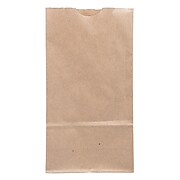 JAM Paper Kraft Lunch Bags, 8" x 4.25" x 2.25", Brown, 25/Pack (690KRBR)