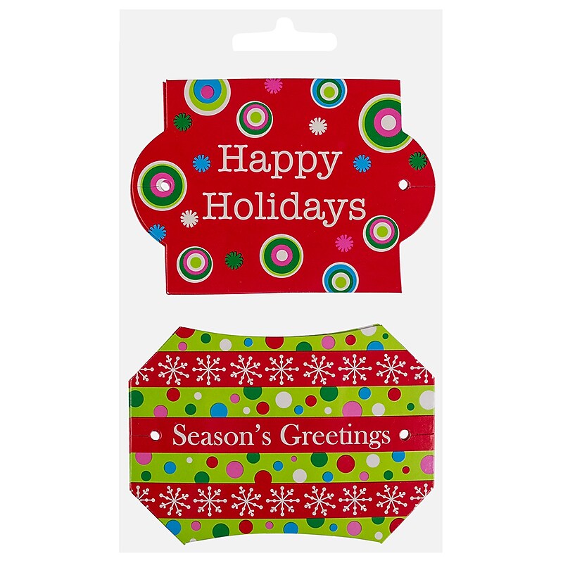 JAM Paper Holiday Package Tags, Assorted, 4/Pack (36893) image 1