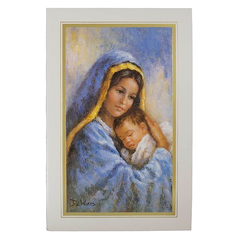 JAM Paper® Christmas Cards Set, Modern Virgin Mary, 10/Pack (8156225) image 1