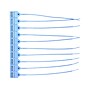 Cambridge Security Seals Heavy-Duty Pull Tight Seals, 18", Blue, 10/Strip, 100 Strips/Carton (HPT13072 LT)~#|#~sp71006284_sc7