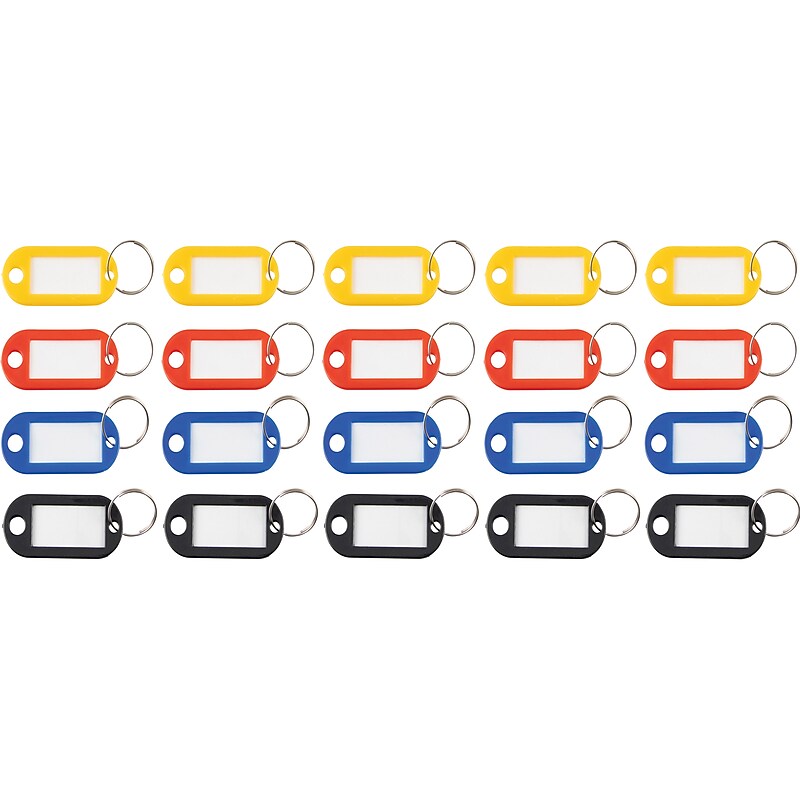 Advantus 1-Key Tags, Assorted Colors, 20/Pack (KEY98007) image 1