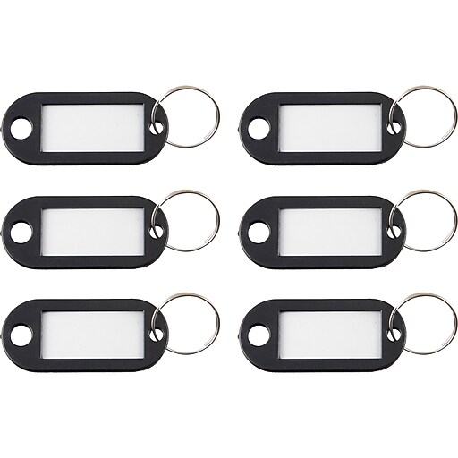 Advantus 1Key Tags, Black, 6/Pack (KEY98017) Staples