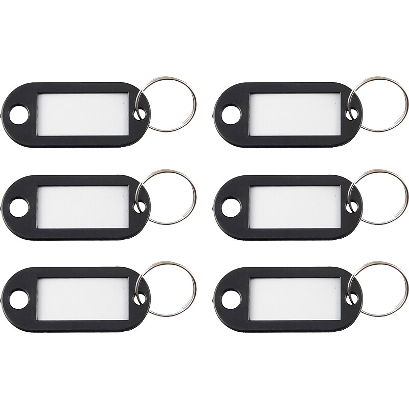 Advantus 1-Key Tags, Black, 6/Pack (KEY98017) image 1
