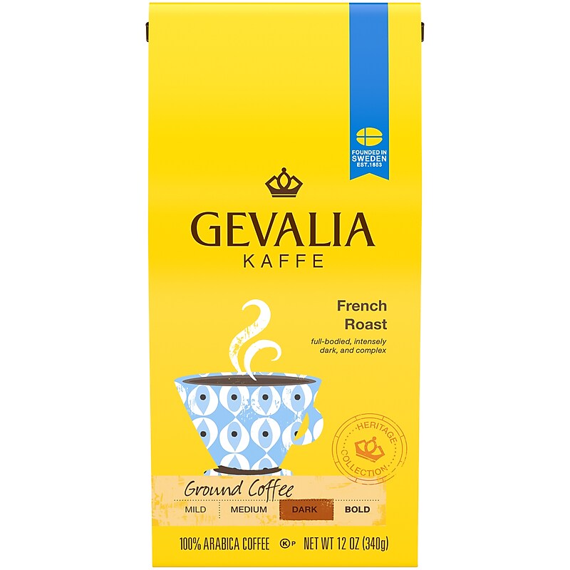Gevalia Kaffe French Roast Coffee, Dark Roast, 12 oz. Bag (GEN04352) image 1