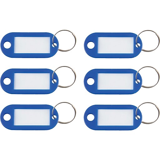 Advantus 1Key Tags, Dark Blue, 6/Pack (KEY98019) Staples