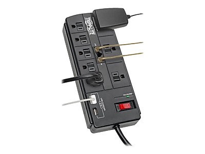 Tripp Lite 10 Outlet Home/Office, 8′ Cord, 1800 Joules (TLP88TUSBB) Simolary simolary.com