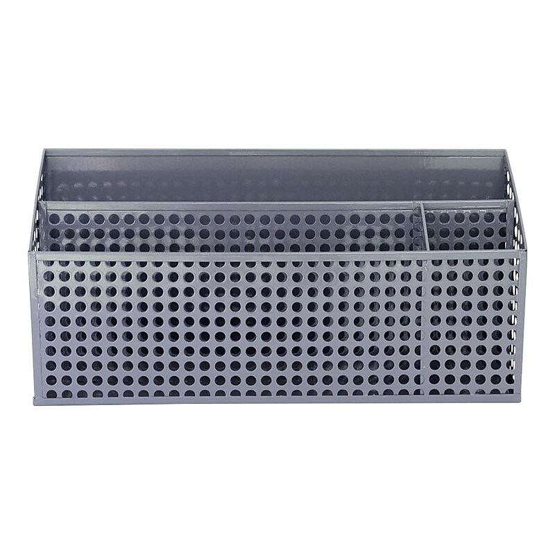 Design Ideas 3-Compartment Epoxy Coated Steel Storage, Gray (993434749) image 1