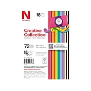 Neenah Paper Creative Collection Starter Cardstock Paper, 65 lbs., 4.5" x 6.5", Assorted Colors, 72 Sheets/Pack (46416-02)