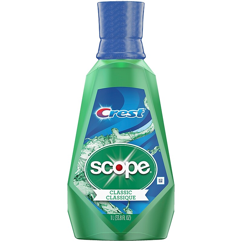 Crest Scope Classic Minty Fresh Mouthwash, 33.8 Fl. oz., 6/Carton (95662) image 1